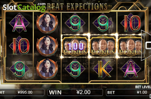 Win screen 1. Great Expectations slot
