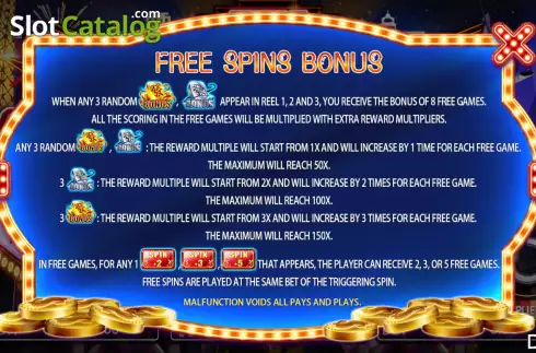 Free Spins bonus screen. Getting Crazily Rich slot