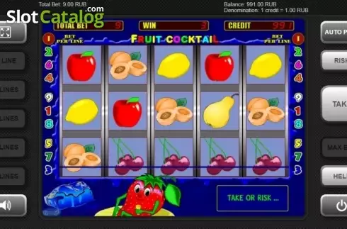 画面3. Fruit Cocktail (Igrosoft) カジノスロット