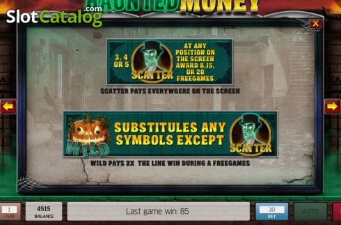 Bildschirm6. Haunted Money slot