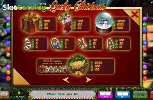 Paytable. Lucky Christmas (InBet Games) slot