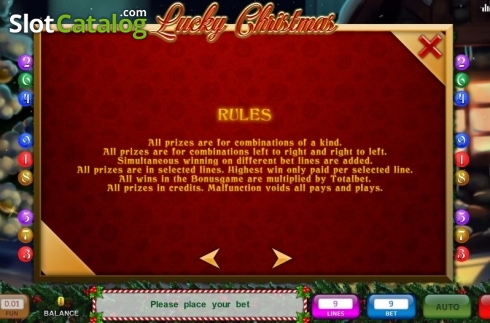 Rules. Lucky Christmas (InBet Games) slot