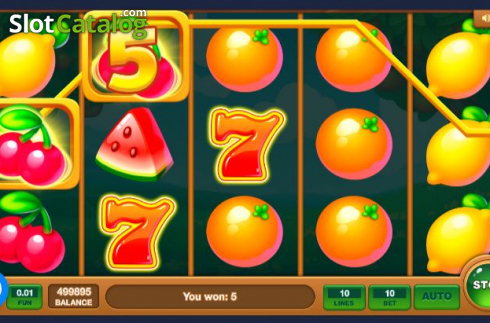 Win screen. Fruit Scapes slot