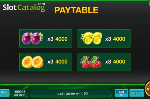 Paytable screen 2. Epic Hot slot