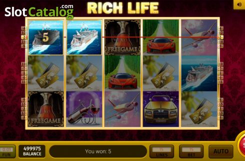 Win screen 2. Rich Life 3x3 slot