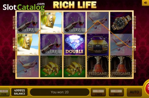 Win screen 3. Rich Life 3x3 slot
