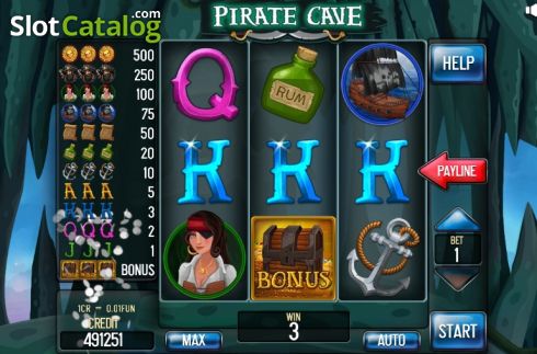 Win 2. Pirate Cave Pull Tabs slot