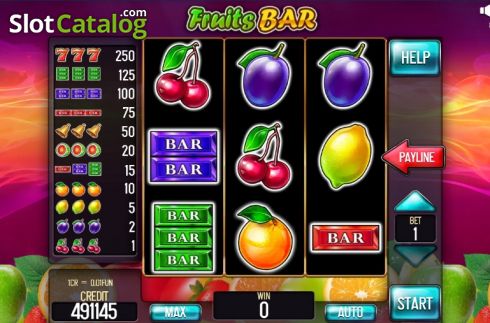 Reel screen. Fruits Bar Pull Tabs slot
