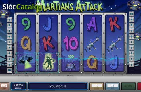 Win screen. Martians Attack slot