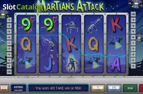 Win screen 2. Martians Attack slot