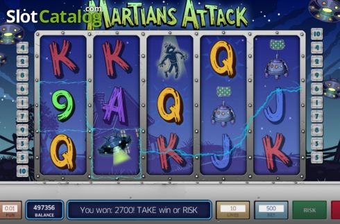 Win screen 3. Martians Attack slot