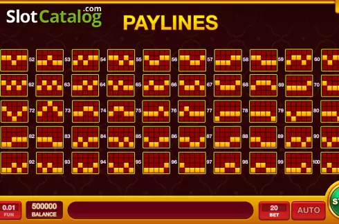 Paylines screen 2. Majesty Fruits slot