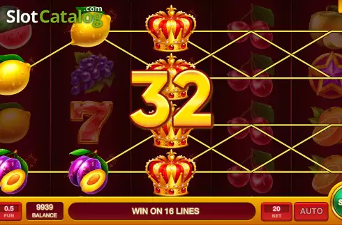 Win screen. Majesty Fruits slot