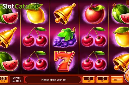 Bildschirm2. Wheel of Fruits slot