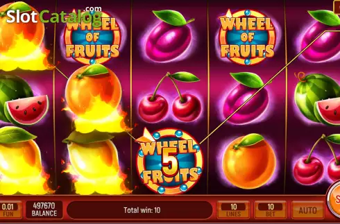 Win screen 2. Wheel of Fruits slot