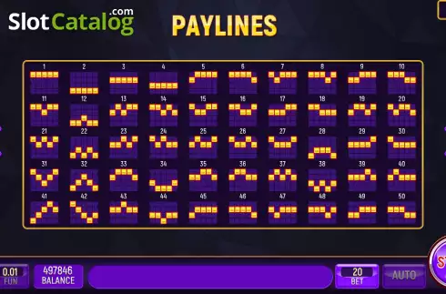 Paylines screen. Grand Crown (InBet Games) slot