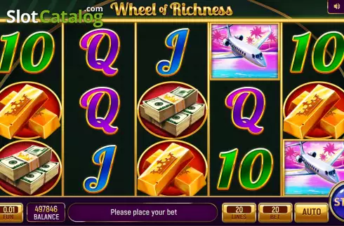 Reel screen. Wheel of Richness slot