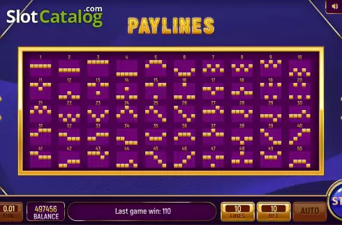 Paylines screen. 88 Riches (InBet Games) slot