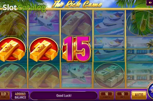 Win Screen. The Rich Game slot