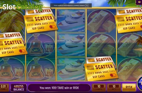 Scatter Symbals Screen. The Rich Game slot