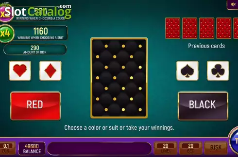 Risk Game Screen. Enchanted Money slot