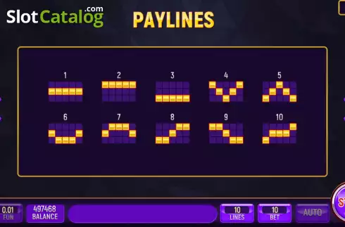 Paylines screen. Joker Club slot