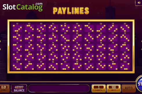Paylines screen 2. Purple Brilliant slot