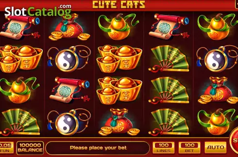 Game Screen. Cute Cats slot