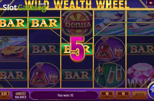 Pantalla3. Wild Wealth Wheel Tragamonedas 