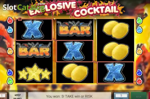 Win screen. Explosive Cocktail slot