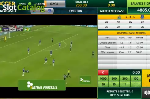 GamePlay Screen. Virtual Soccer (InBet Games) slot