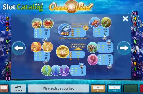 Skärmdump8. Ocean Pearl (InBet Games) slot