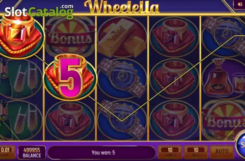 Win Screen. Wheelella slot