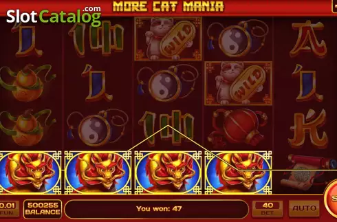 Win Screen. More Cat Mania slot