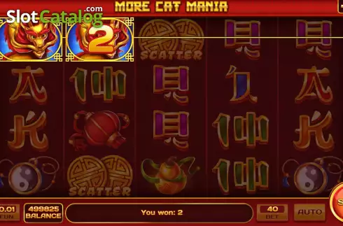 Expanding Symbol on First Reel Screen. More Cat Mania slot