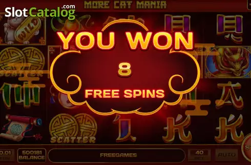 Free Spins Win Screen 2. More Cat Mania slot