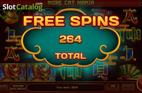 Total Win in Free Spins Screen. More Cat Mania slot