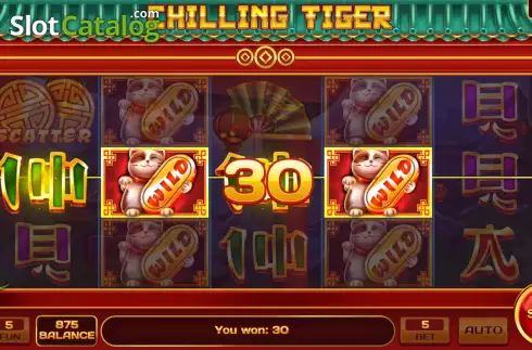 Win screen 2. Chilling Tiger slot