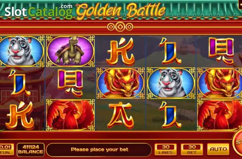Game screen. Golden Battle slot