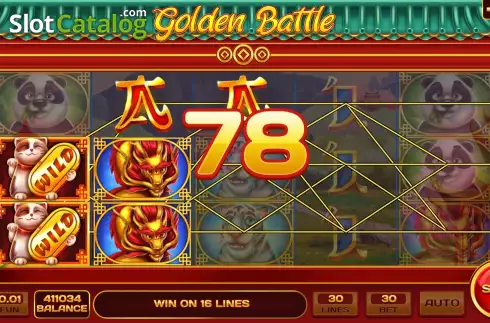 Win screen 2. Golden Battle slot