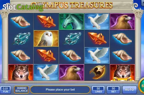 Game screen. Olympus Treasure (InBet Games) slot