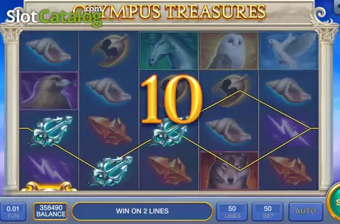 Win screen. Olympus Treasure (InBet Games) slot