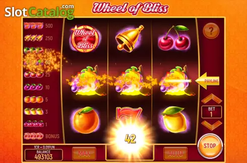 画面4. Wheel of Bliss (3x3) カジノスロット