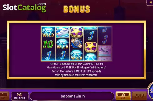 Game Features screen 2. City of Diamonds slot