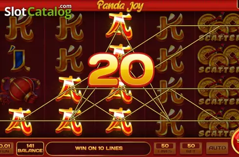 Win screen. Panda Joy slot