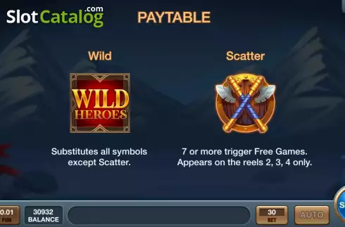 Skärmdump6. Wild Heroes slot