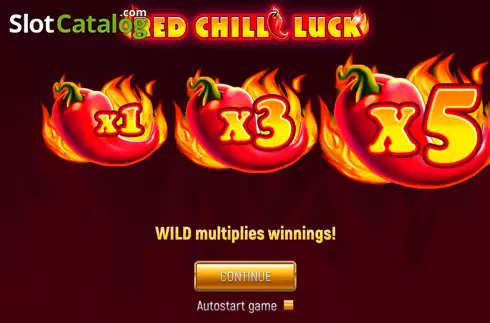 Start Game screen. Red Chilli Luck slot