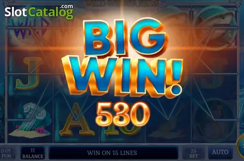 Big Win screen. Wild Water King slot