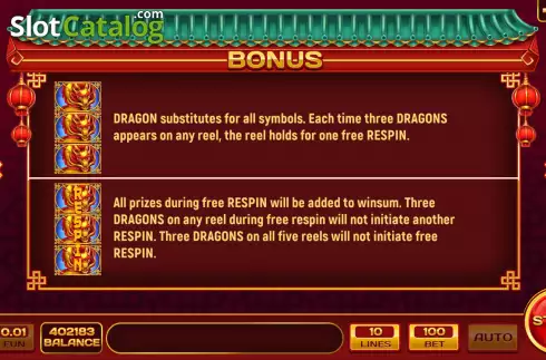 Schermo8. Extra Wild Dragon slot
