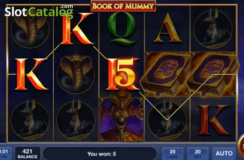 Écran3. Book of Mummy (InBet Games) Machine à sous